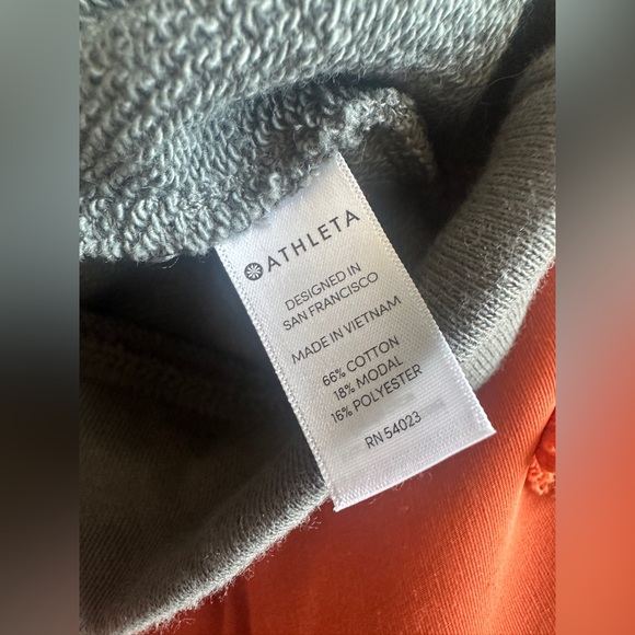 Athleta Studio SIZE XS Olive Green French Terry Cinch Waist Sweatshirt Dress - Picture 7 of 7